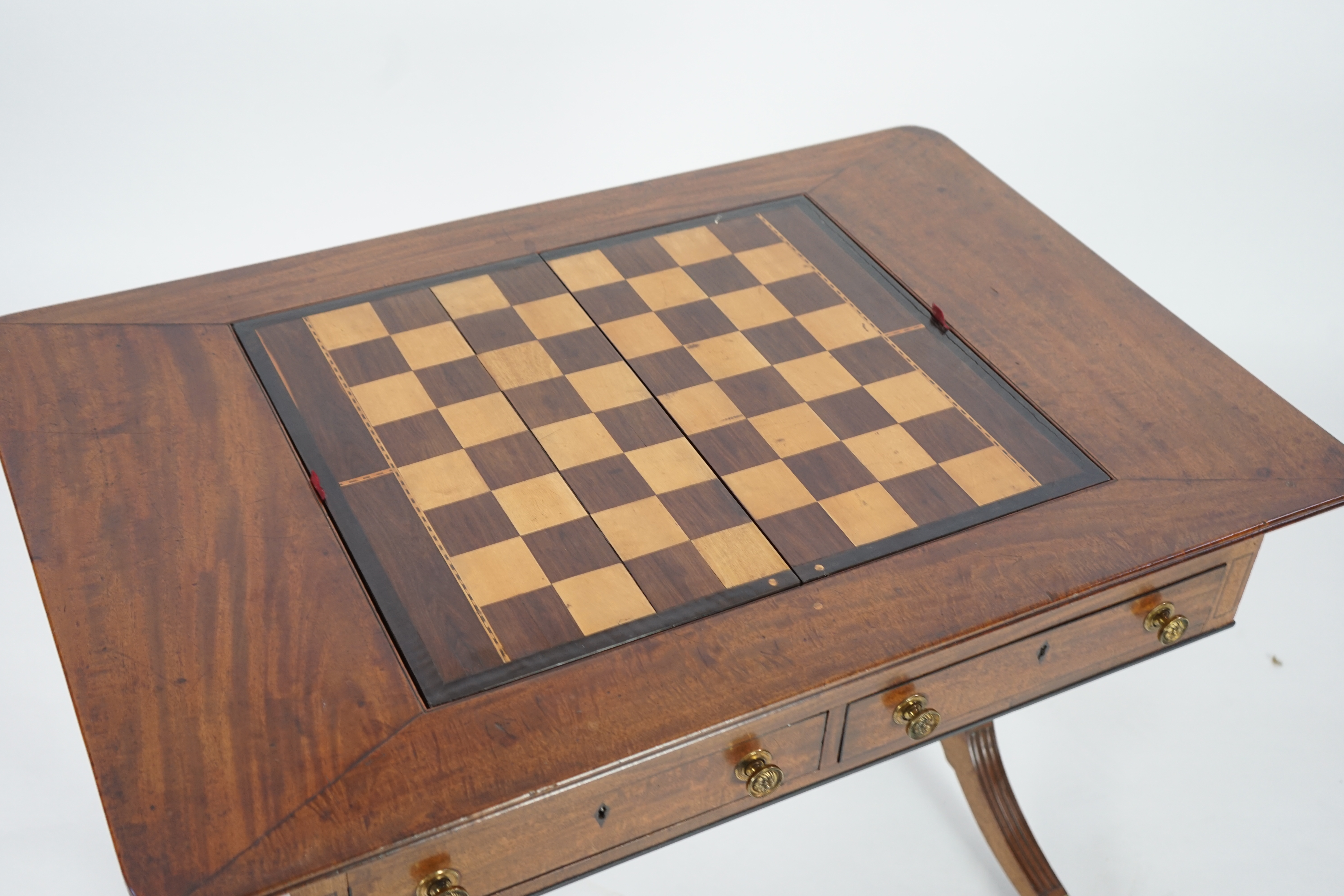 A Regency mahogany games table